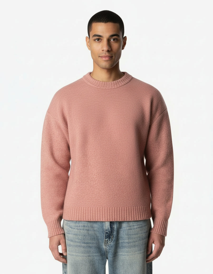 Lino Wool-Blend Brushed Sweater | Pink