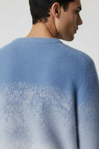 Lino Wool-Blend Brushed Sweater Blue