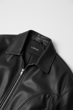 Simon Leather Jacket Black
