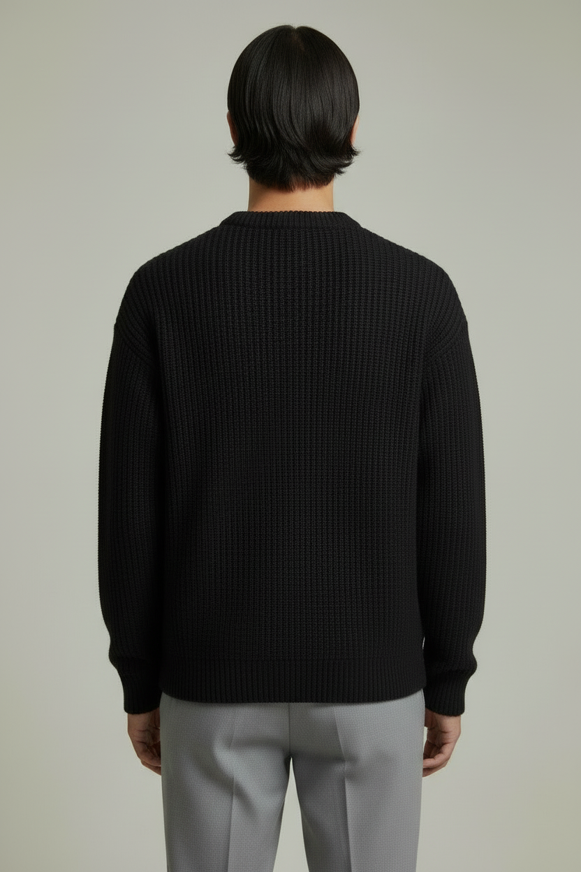 Domani Knitted Sweater Black