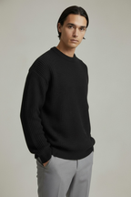 Domani Knitted Sweater Black