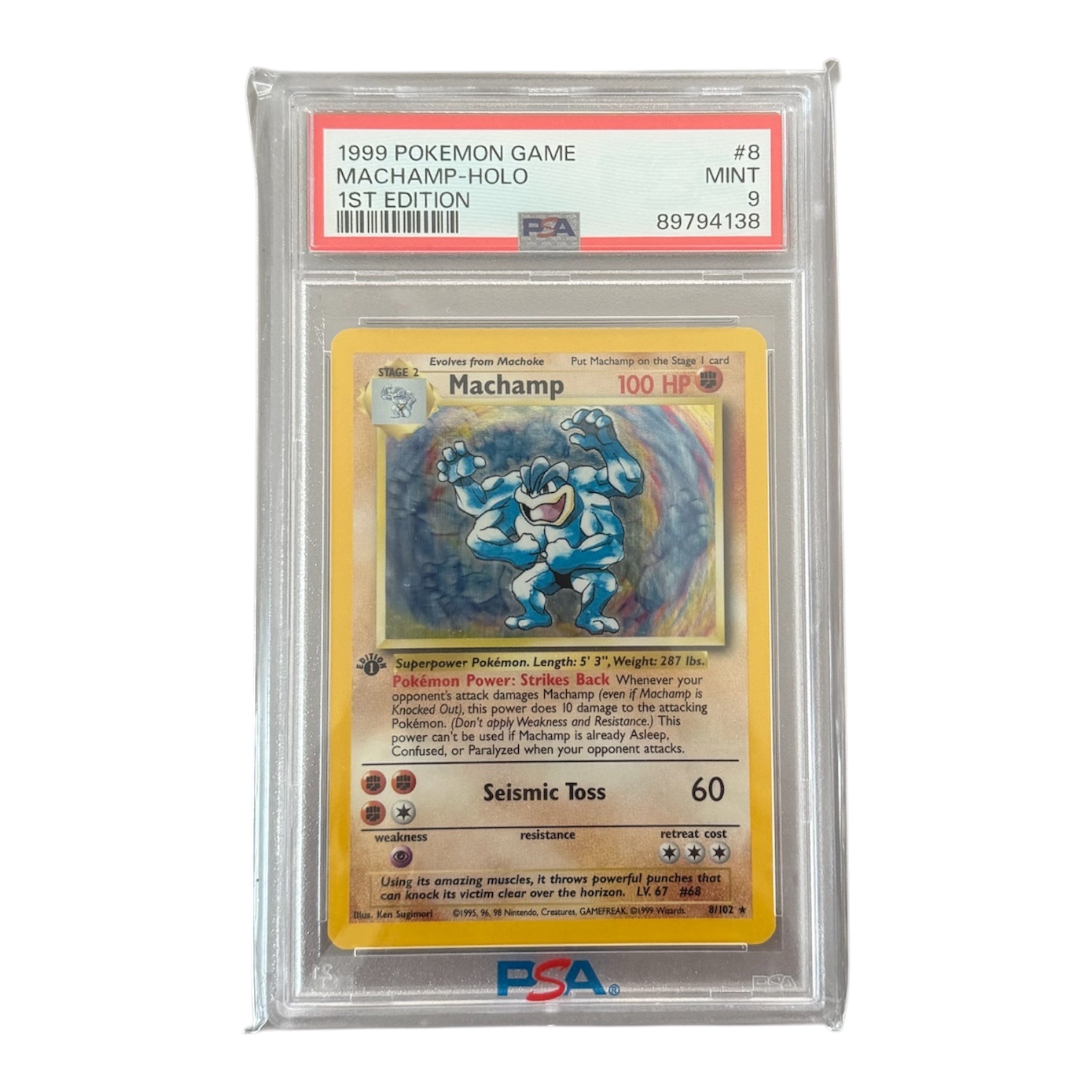 Machamp Base Set 1ST Edition PSA 9 – LURINI