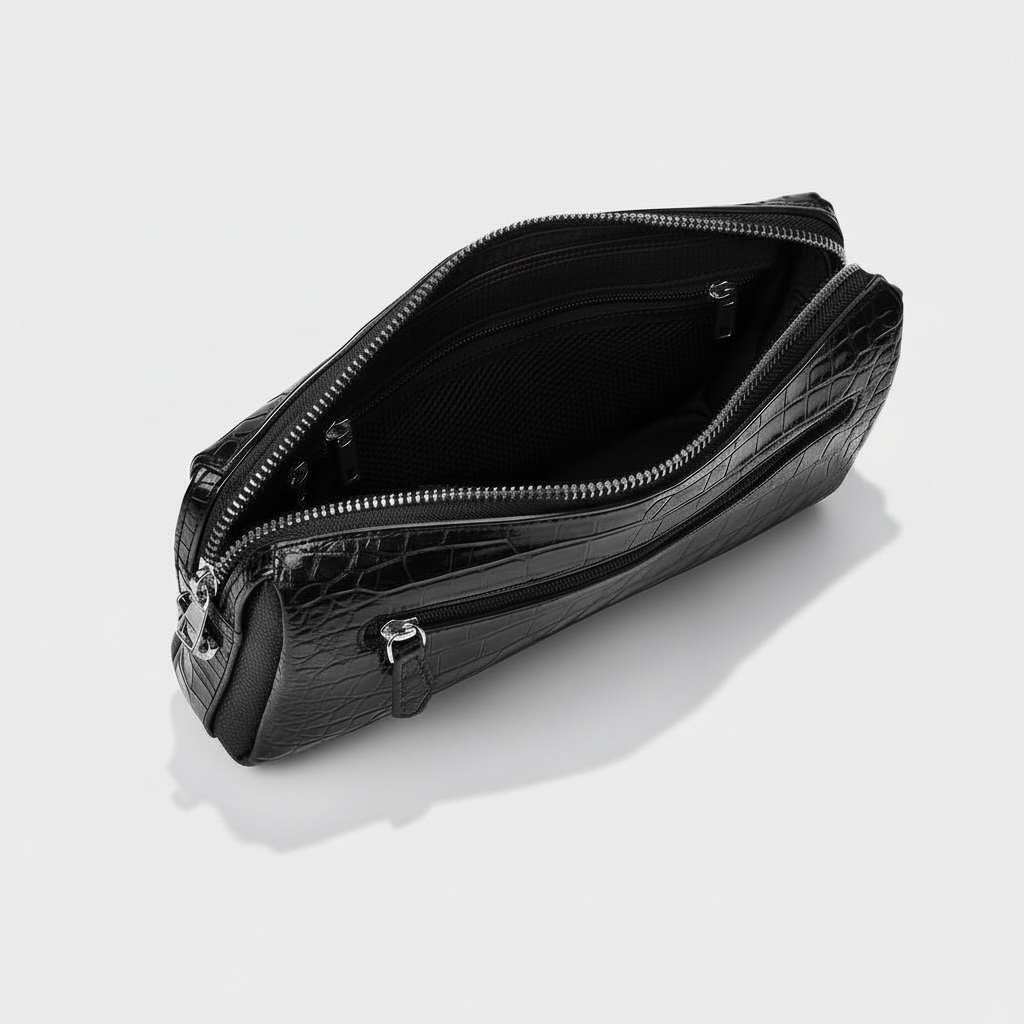 Odor Crocodile Pattern Clutch Bag