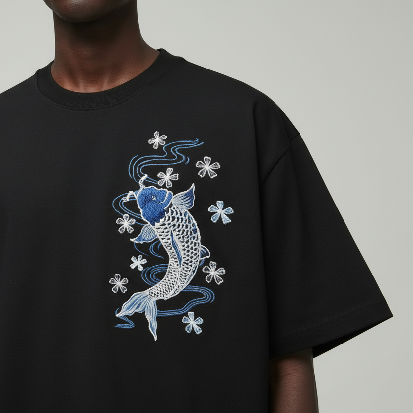 Kuro Oversized Tee Black